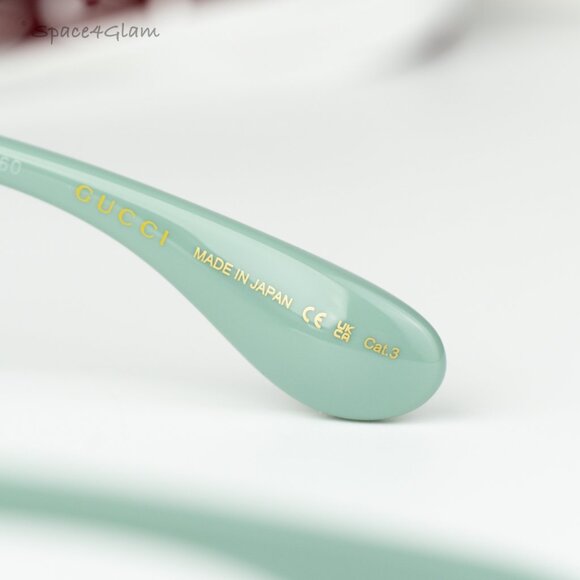 Gucci Women Sunglasses Green Silver Mirror Mask GG1774S 005 BRAND NEW - Picture 7 of 8